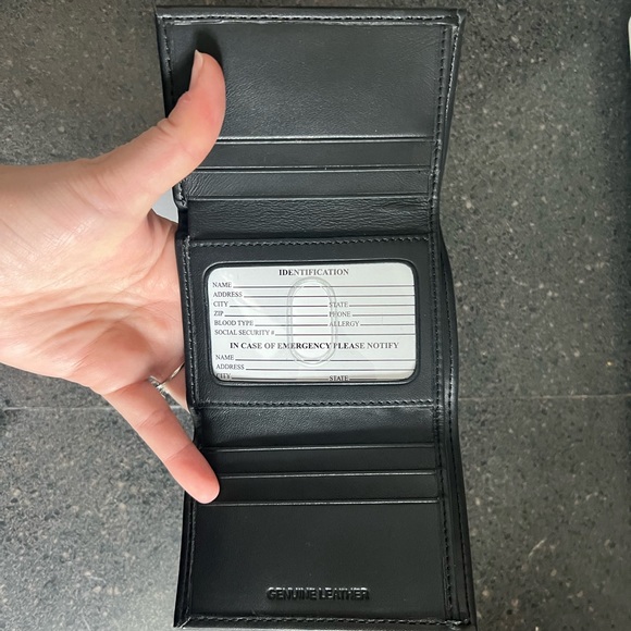 Genuine Leather Denver Broncos Tri-Fold Wallet - Picture 4 of 4